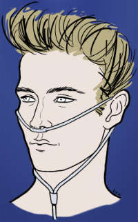 Wearing a nasal cannula