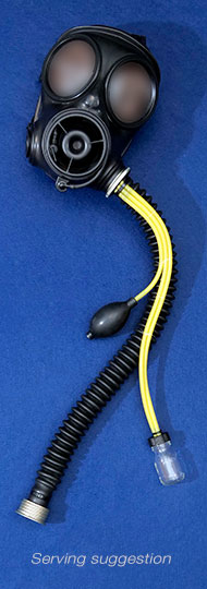 Pump hose L yellow, shown with S10 NBC Respirator Pump hose L yellow, shown with S10 NBC Respirator
