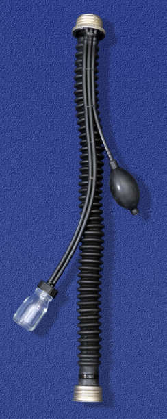 L pump hose with black tubing