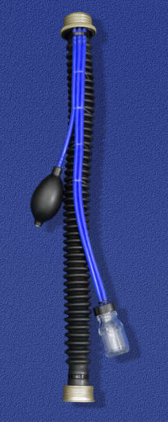 R pump hose with blue tubing