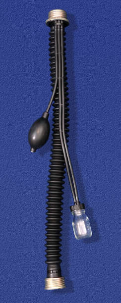 R pump hose with black tubing